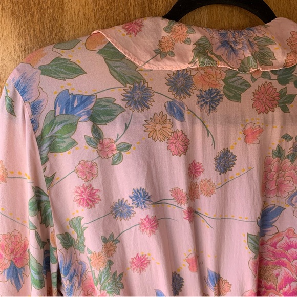 👉NOVELLA ROYALE Pink Flower Tie Up Blouse 💗 - Picture 11 of 11